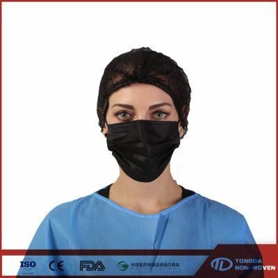 Black Medical Elastic Earloop Adjustable Face Mask