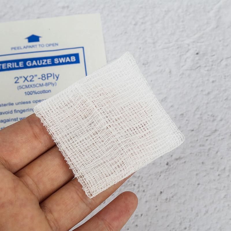 CE Certification Swab Gauze Sheet Disposable Gauze Sheet 5*5cm Single First Aid Kit Accessories 8 Layers Independently