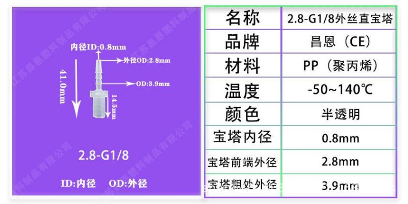 High Temperature Resistance and Corrosion Resistance PP Male Threaded Joints Threaded Pagoda Hose Joints Butt Joints Water Pipe Joints