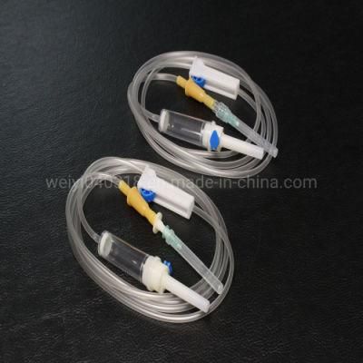 Disposable Medical Infusion Set with Needle Burette and Filter