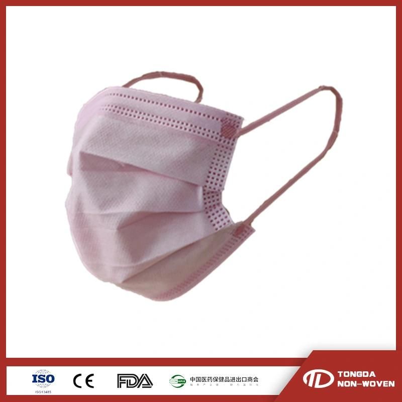 Fashion Disposable Pink Color PP Face Masks