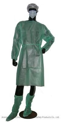 Disposable Waterproof PP+PE Surgical Gown Hospital Use Medical Adult Use Anti-Bacterial Isolation Gown