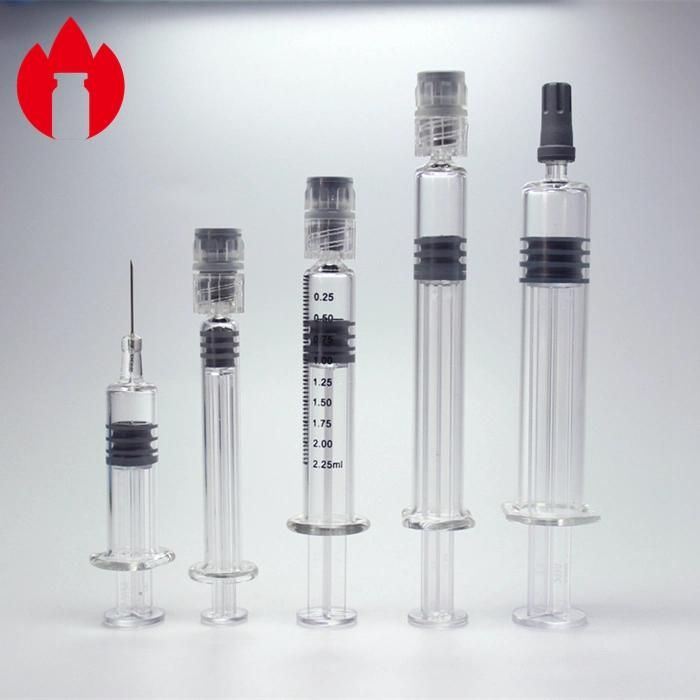 1ml 2.25ml 3ml 5ml Disposable Injection Medical Glass Prefilled Syringe