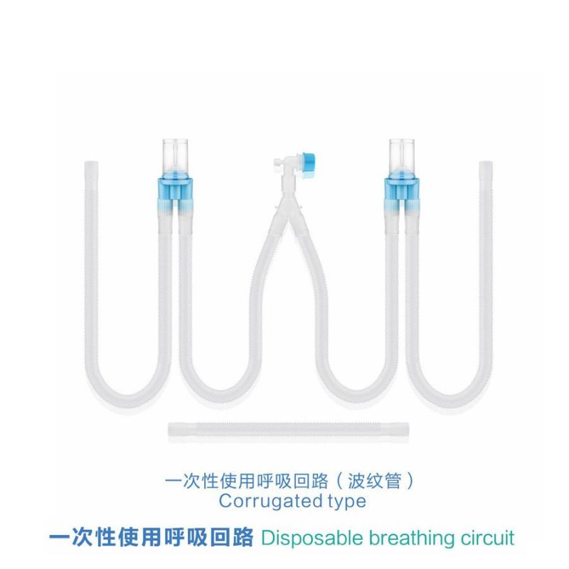 CE 1.6m 1.8m Disposable Corrugated Anaesthesia Circuit