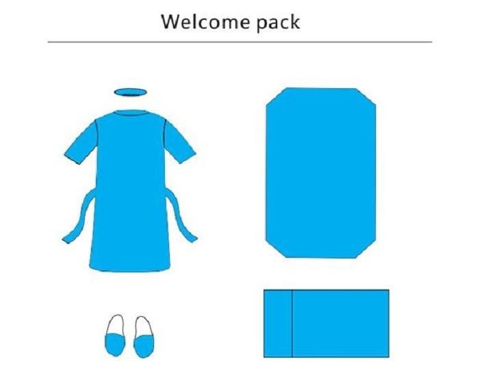 Breathable Custom Surgical Packs, Welcome Packs with Patient Gown and Pillow Cover