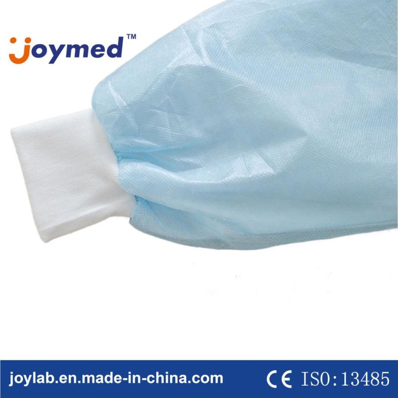 Seamless Sewing Advanced Safety Sterile Medical Disposable Isolation Gown with Double Protection on Chest Arms