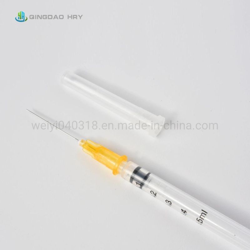 Medical Disposable Sterile Injection Syringe 0.3ml -10ml Auto-Disable with FDA CE ISO13485