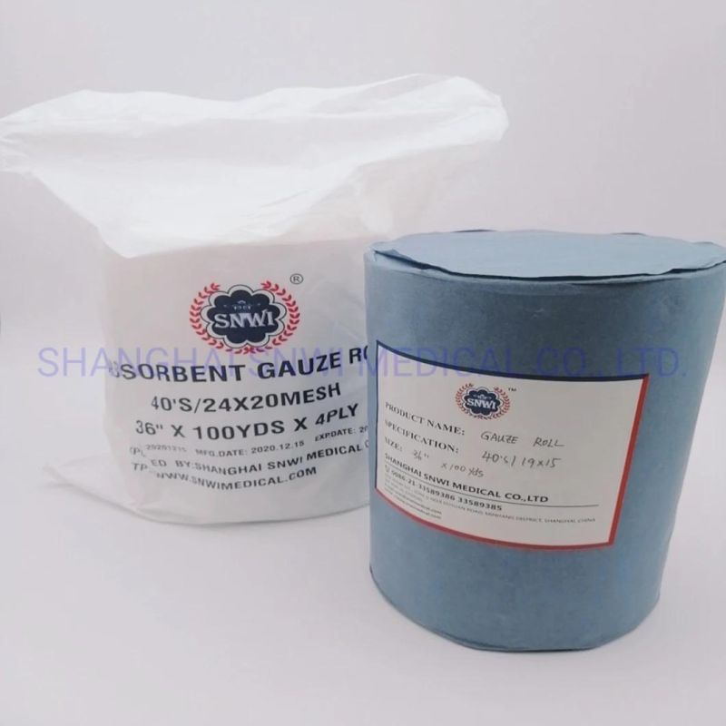 Disposable Absorbent Gauze Roll with Blue Line