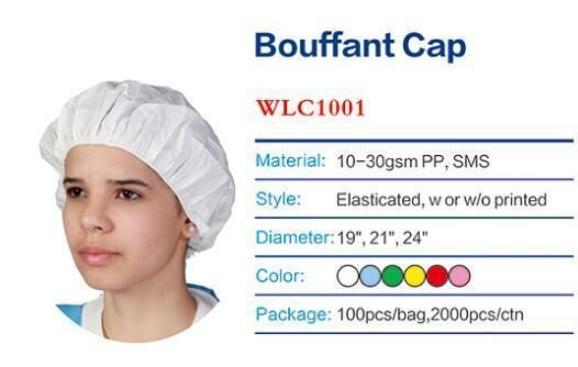 Health Care Sanitary Elastic Surgical Nurse Hair Net Disposable Bouffant Cap for Labs