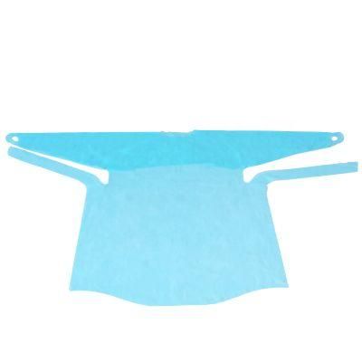 High Quality ISO CE Medical Disposable Apparel CPE Thumb Hook Gown Blue