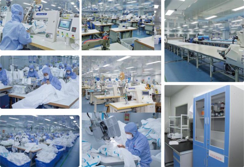 Yourfield Manufacturer China National Standard GB 19082-2009 Sterile Disposable Protective Hooded Gown Garment Clothing