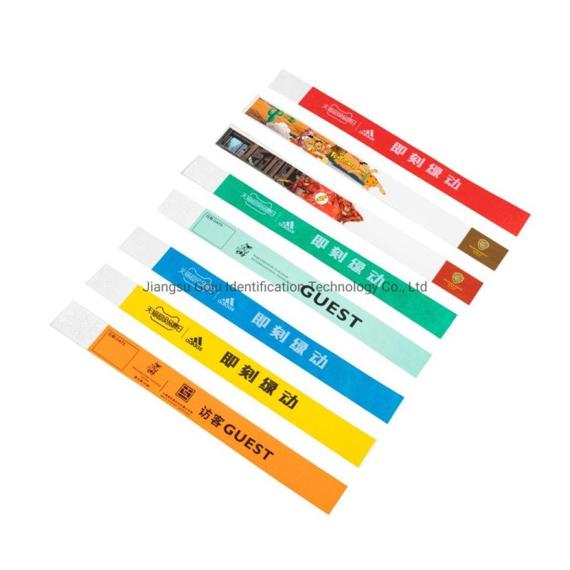 2021 New Design Confidence Tyvek Wristband Custom Logo