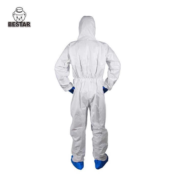 Disposable Microporous Film Type 5b/6b En14126 Virus Bacteria Protection Hospital Coverall