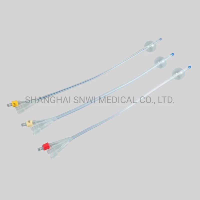 Adult Type Catheter Balloon Inflation 100% Silicone Foley Catheter