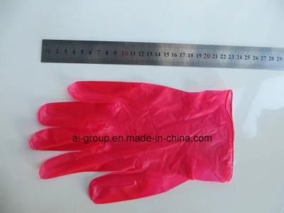 Aql of 1.5 Red Vinyl Glove Free of Latex