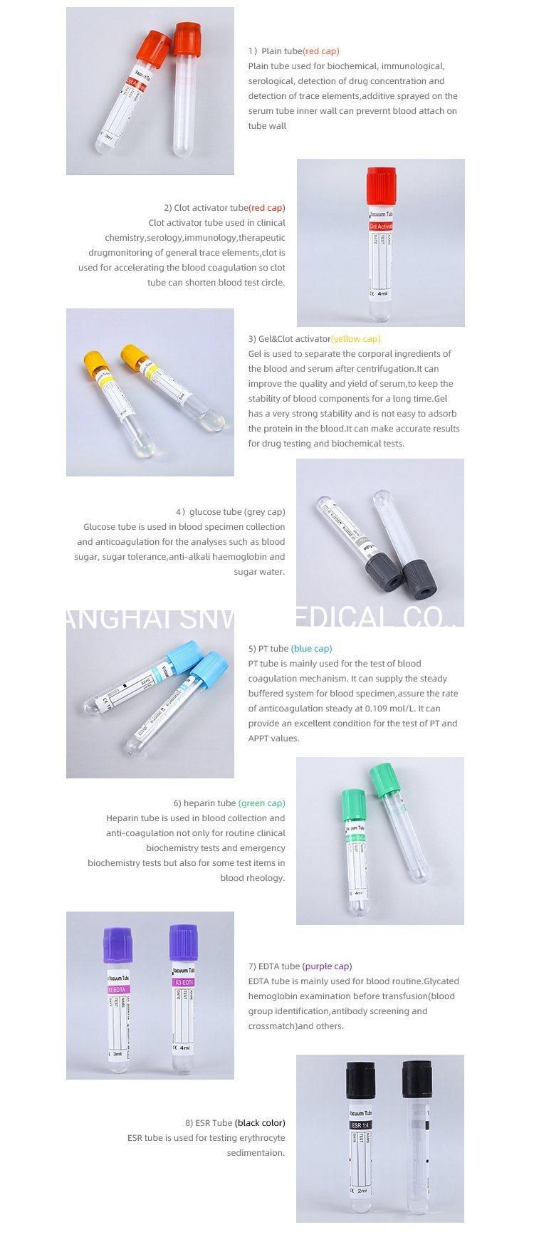 New Product 5ml Micro Vacuum Medical Plain Blood Collection Tube