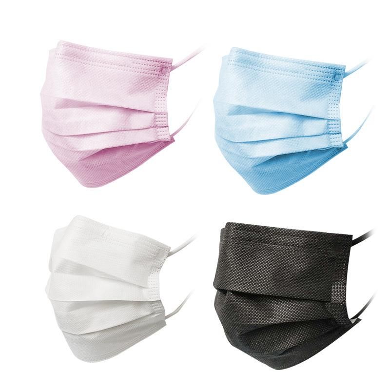 Blue/Pink/Black/White Colorful Disposable 3 Ply Medical Earloop Face Mask