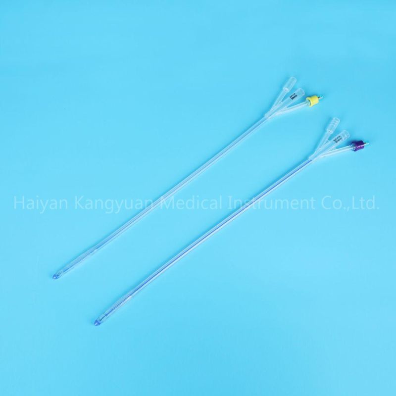 Three Way Foley Catheter Silicone Standard Length Normal Balloon Manufacturer