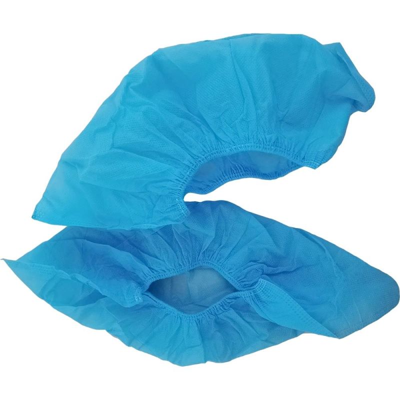 Disposable 35GSM Blue Non Slip Shoe Cover Nonwoven Shoe Cover