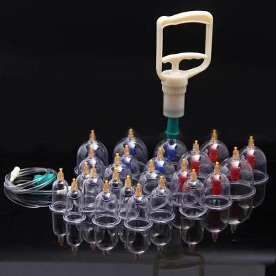 Hand Pump Vacuum Cupping Set Female Therapy Facial