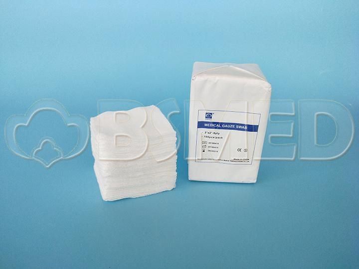 100% Cotton Absorbent Gauze Swab for Medical Products