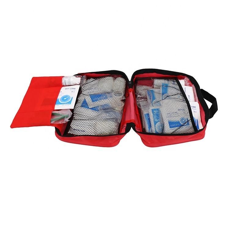 Easy Carry Emergency First Aid Nylon Kit Car Aid Kit Travel Rescue Kit with Gloves Alcohol Pad