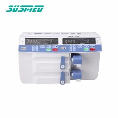 Double Channel Syringe Pump with Portable Handle