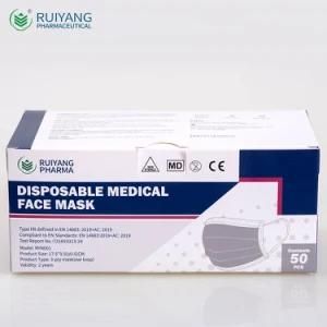 CE Certified 3 Ply Medical Disposable Medical Mask Bfe Over 98%