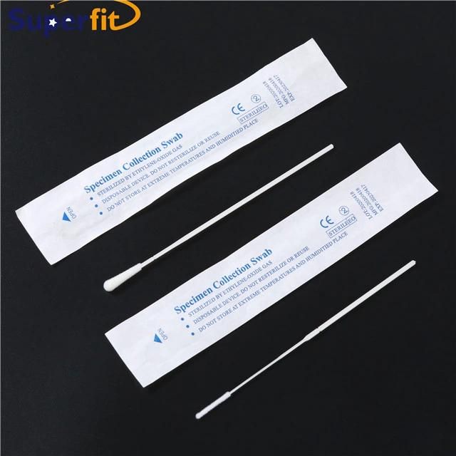 Nylon Flocked Swab for Nasal and Throat with ABS Handle