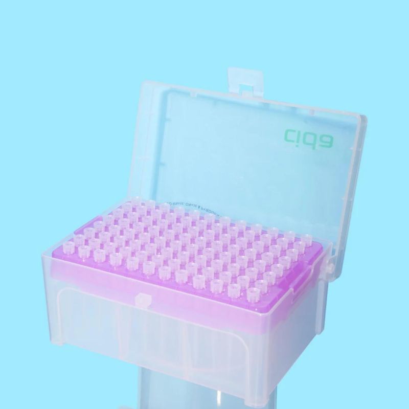 Disposable Lab Supplies Sterile DNA Rna Free High Accuracy Racked Pipette Filter Tips for Hospital Use