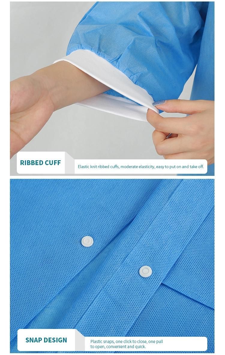 Disposable PP Lab-Gown, Disposable Nonwoven Lab Coat