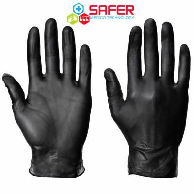 Disposable Black PVC Vinyl Glove Powder-Free for Work