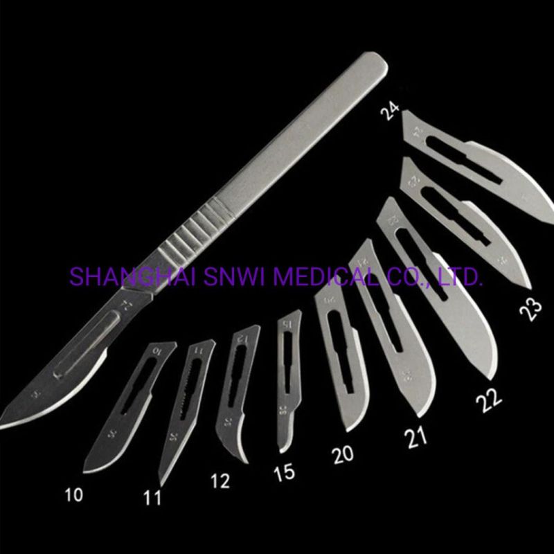 Disposable Sterile Carbon Steel Stainless Steel Surgical Scalpel Blade with CE ISO