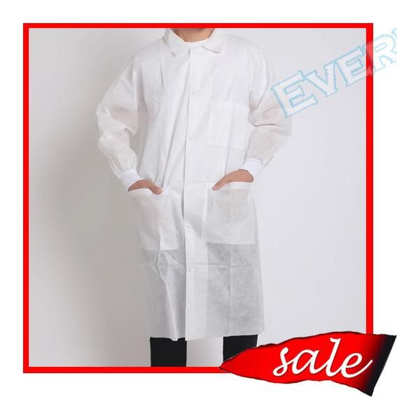 Disposable Nonwoven Lab Coat with Velcro/Collar