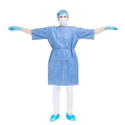 Disposable Nonwoven Short Sleeve Scrub Suits Isolation Gowns