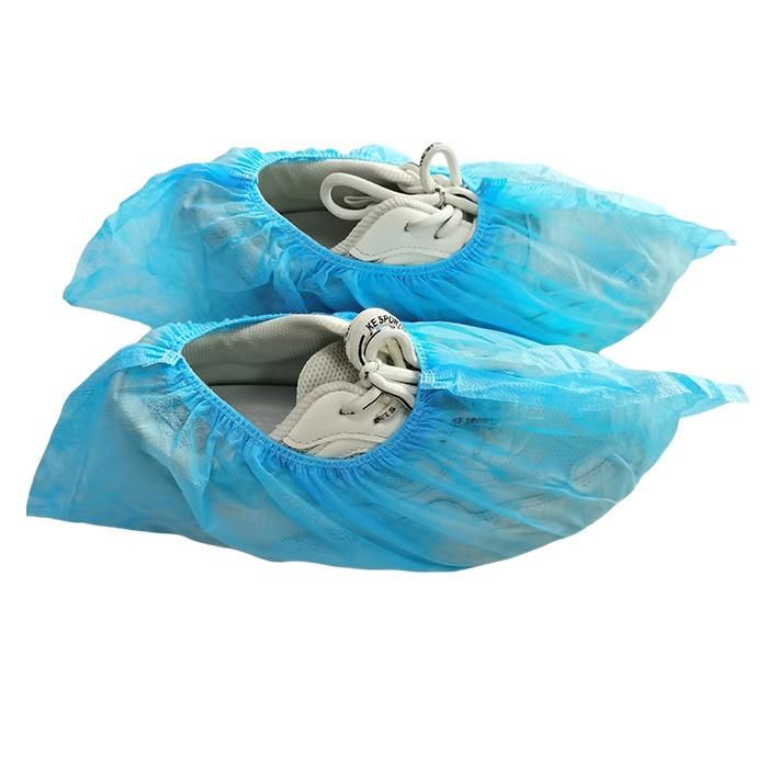 Automatic Machine Made Clean Room Light Weight Embossing Blue Anti-Slip Supplier SBPP Non Woven Shoe Cover