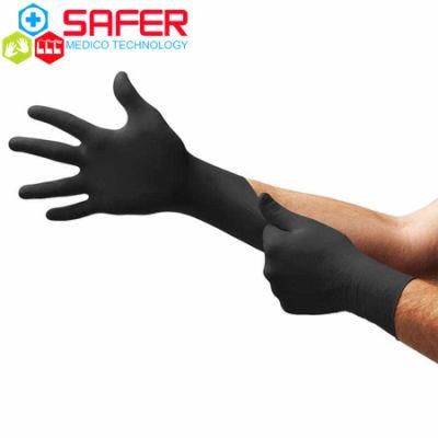 Beauty Product Black Vinyl Examination Gloves with Powder Free