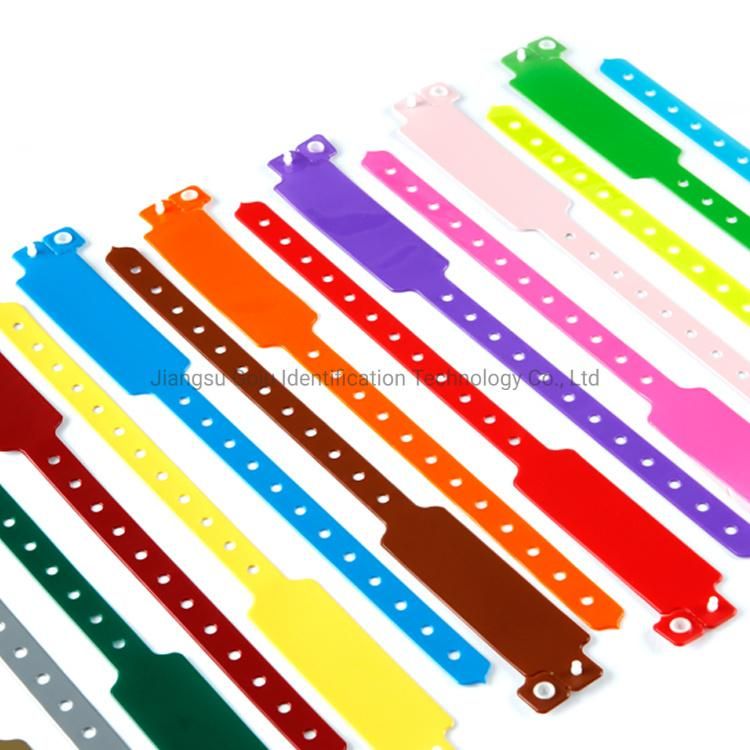 2021 Hot Sale Water Proof Disposable Printable PVC Tickets Wristband ID Bracelets for Events