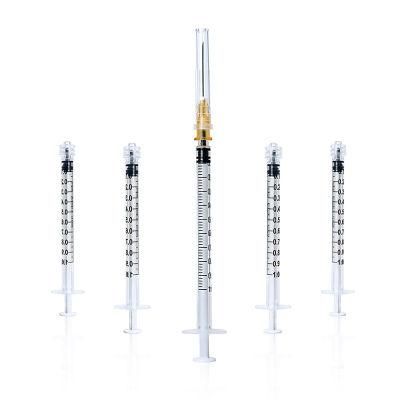 1ml Cc Sterile Disposable Syringe for Vaccine Injection with 23G/25g Needle in Promotion