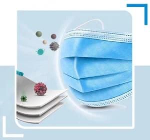 Melt-Blown Non Woven Blue 3 Plys 50 PCS Protective Disposable Face Mask