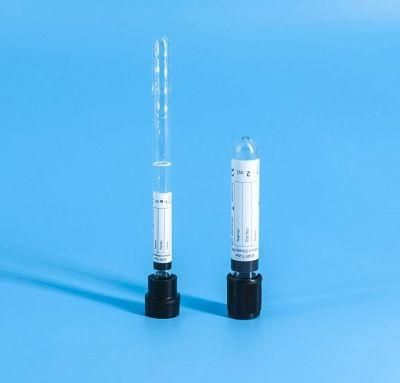 Vacuum Blood Collection Tube, ESR Sodium Citrate Tube, Black Cap and Glass CE ISO Approved