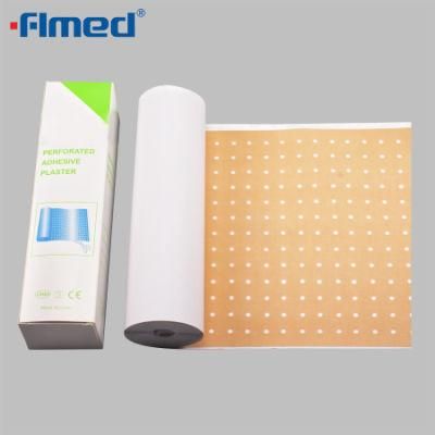 China Wholesale Medical Disposables Zinc Oxide Plaster Adhesive Perforated Plaster Skin/White Color