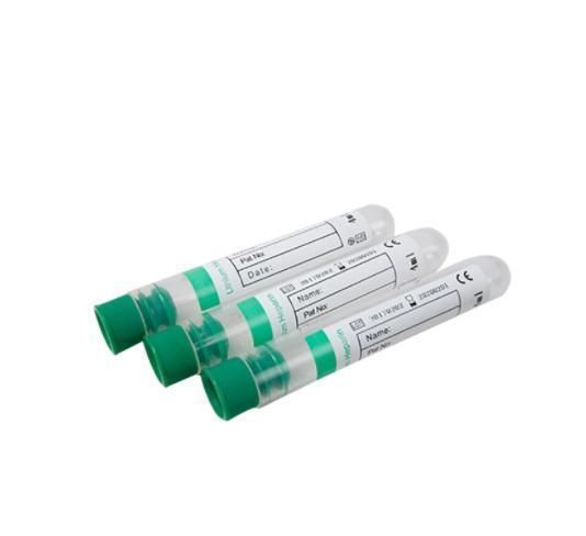 Disposable Sterile Pet/Glass Gel Heparin Sodium/Heparin Lithium Vacuum Blood Collection Tube