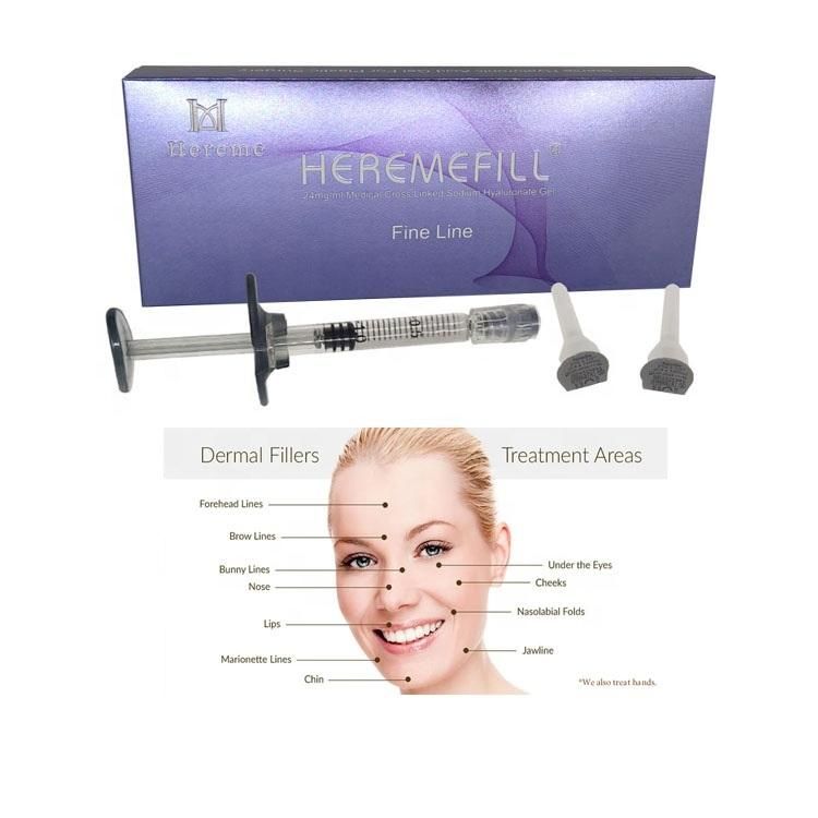 Heremefill High Quality Double Cross-Linked Hyaluronic Acid Dermal Filler to Remove Wrinkles and Crow′s Feet Dermal Filler