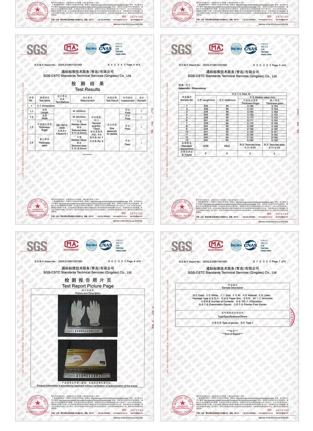 Disposable Medical Examinationl Latex Rubber Gloves