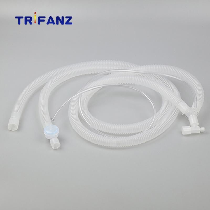 China Factory 1.5m 1.8m Disposable Medical Anesthesia Ventilator Corrugated Circuit for ICU Neonate Type Available