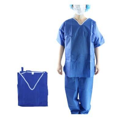 Medical Disposable Hospital Uniforms with SMS Scrub Suit