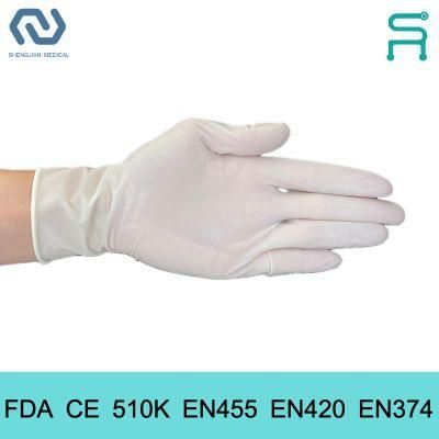 Powder Free Disposable Natural Latex Examination Gloves with 510K En455