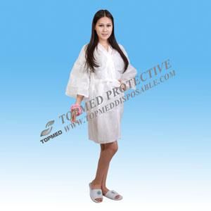 Hot Sale Disposable PP Non Woven Lab Coat, Visit Gown