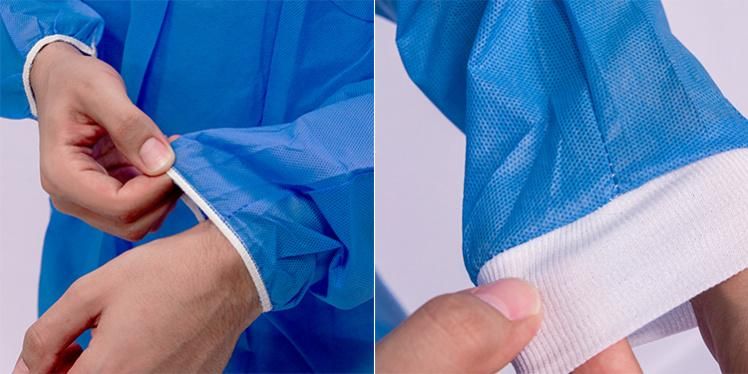 Blue High Quality Food Industry Barrier Lightweight Disposable Lab Coat